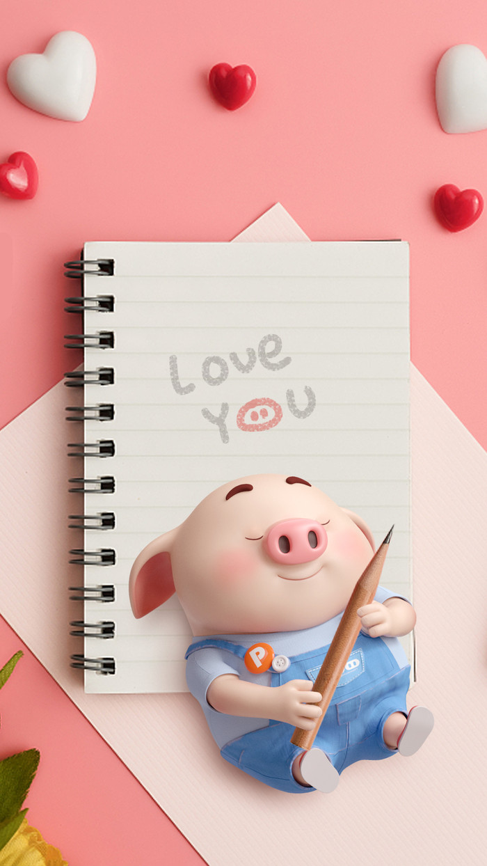 Hình ảnh con lợn đang cầm bút